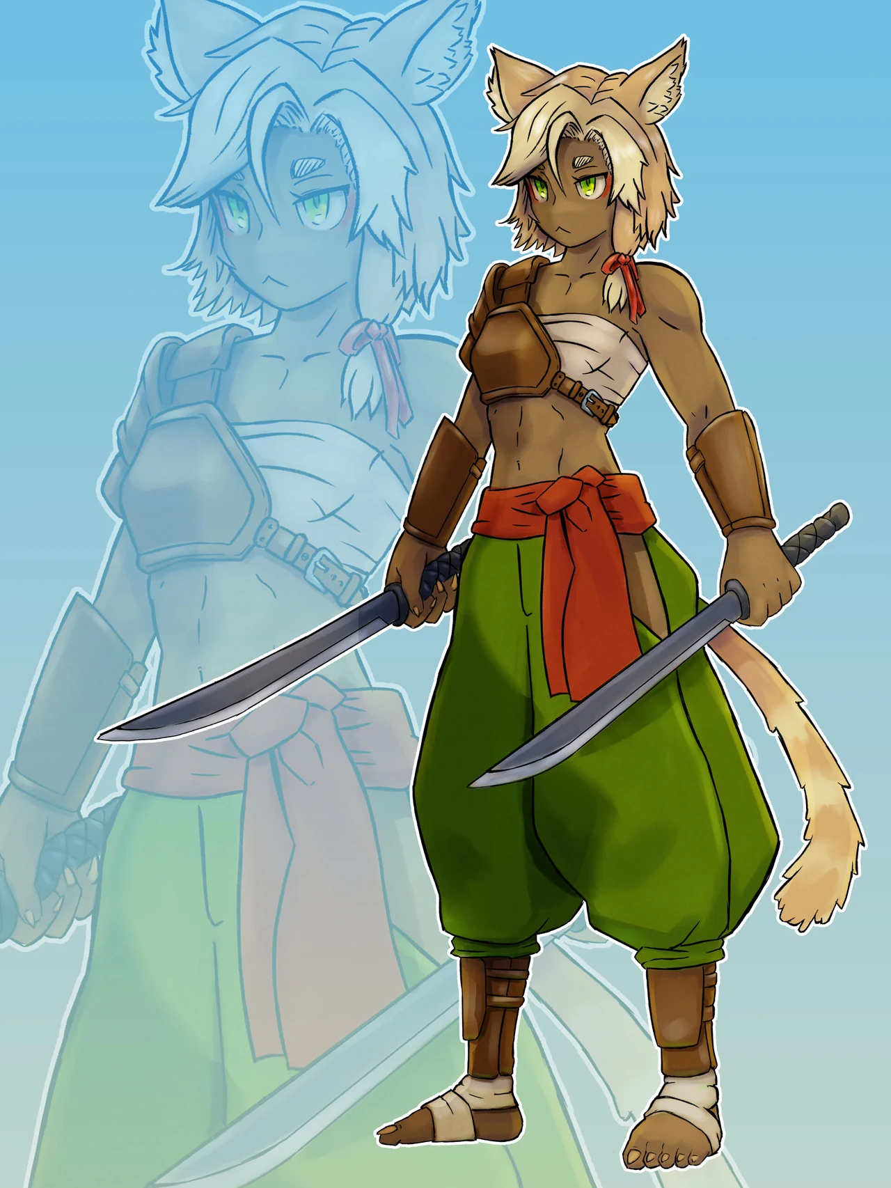 Kiana fantasy character illustration
