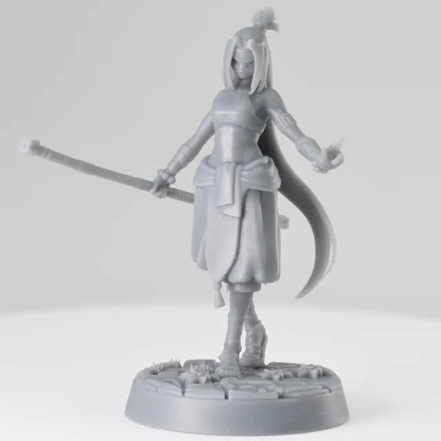 Grey sculpt preview of the Iron Disciple miniature
