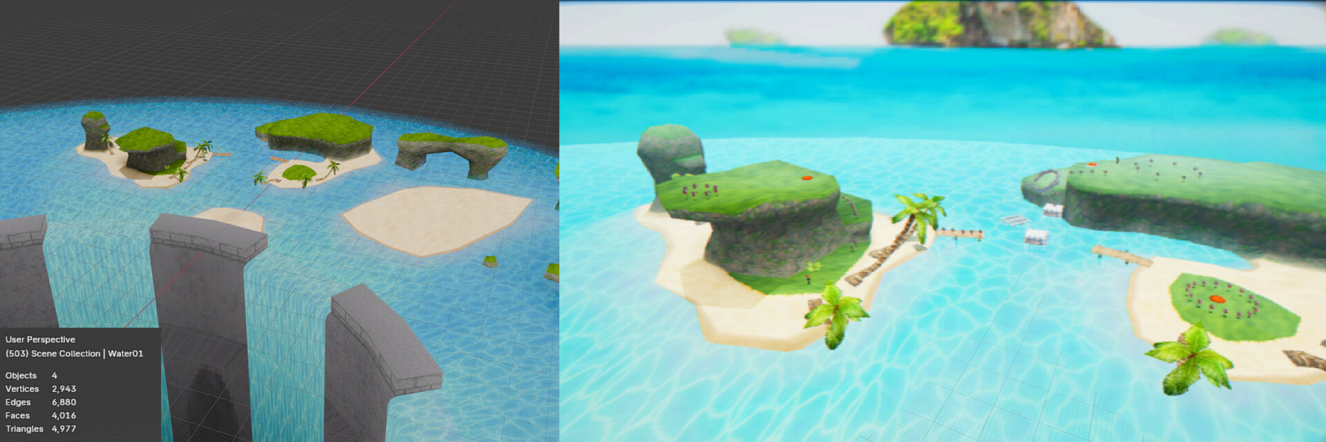 Optimized low-poly environment from Project TargetShoot64
