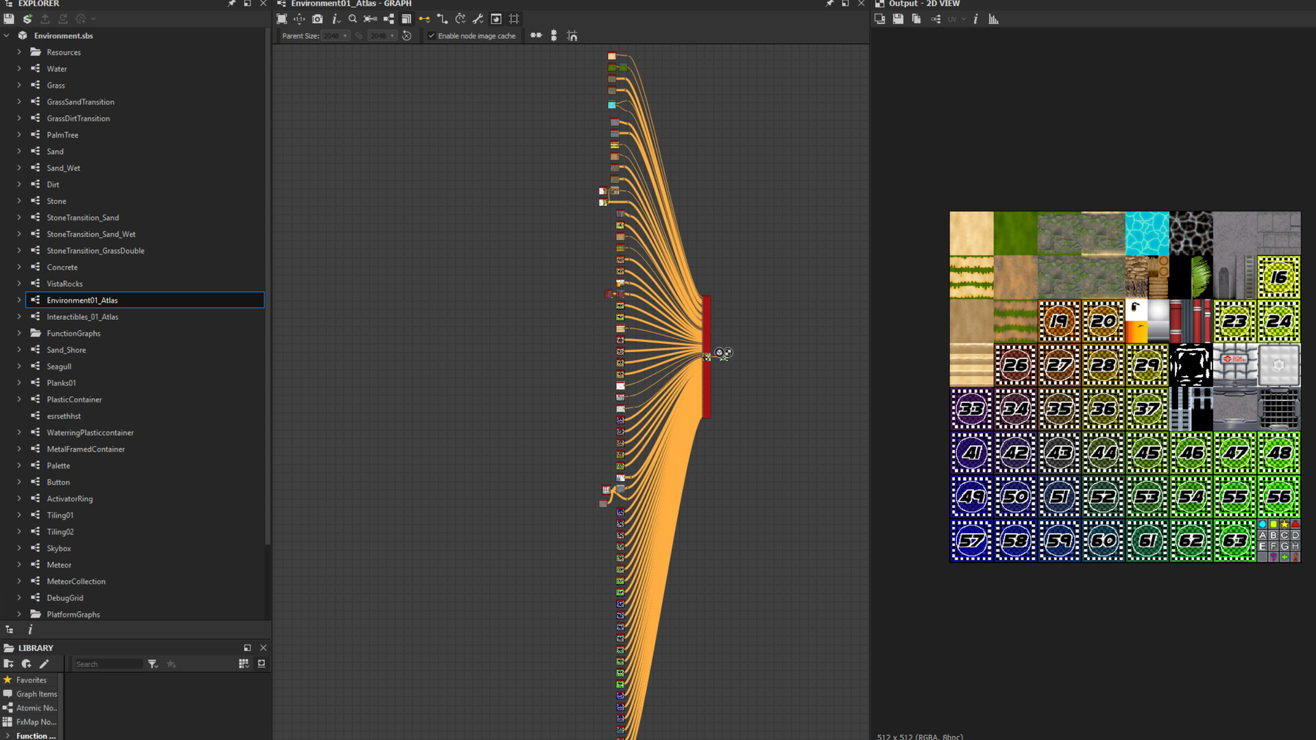 Function-based texture atlas workflow for Project TargetShoot64