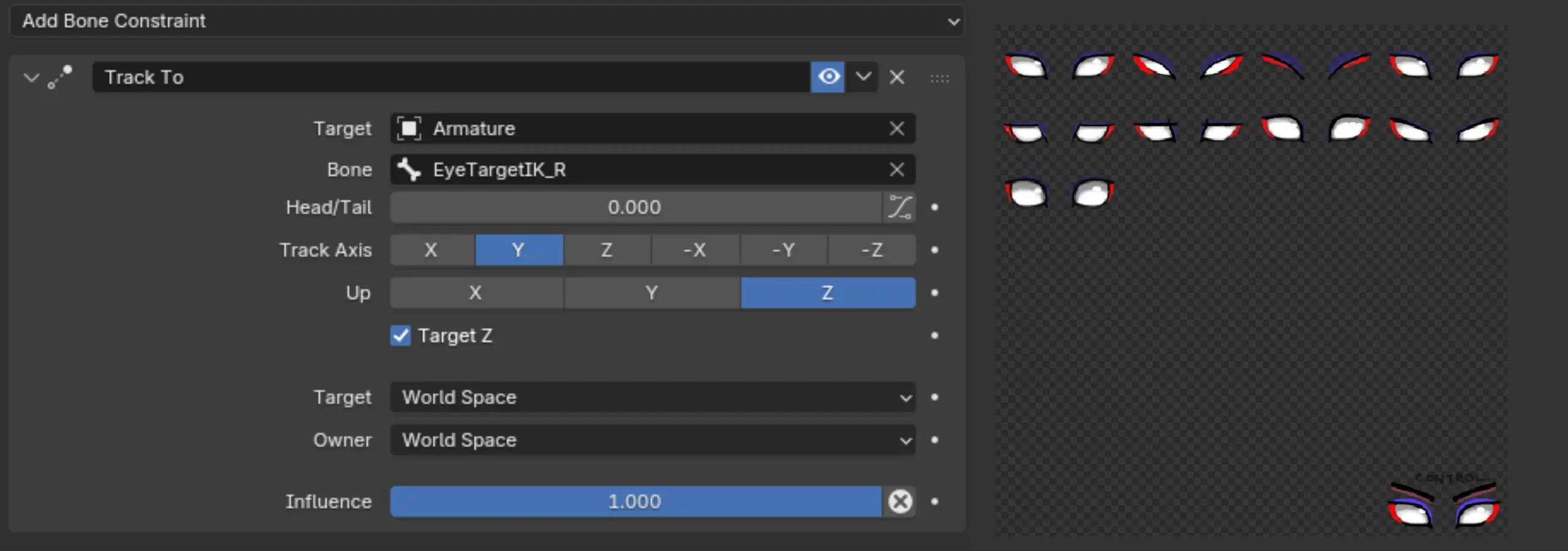 Facial feature sticker sheets and their corresponding controls